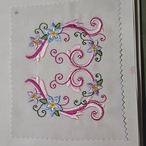 Handmade machine embroidery patch